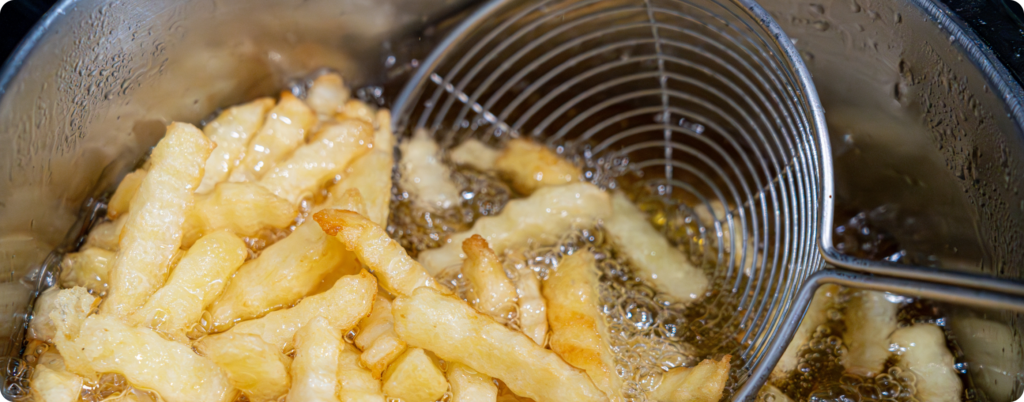 French fries fried in seed oils