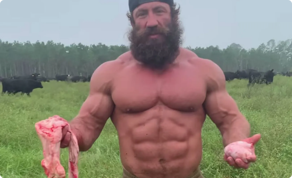 Bull testicle benefits have been popularized by Liver King