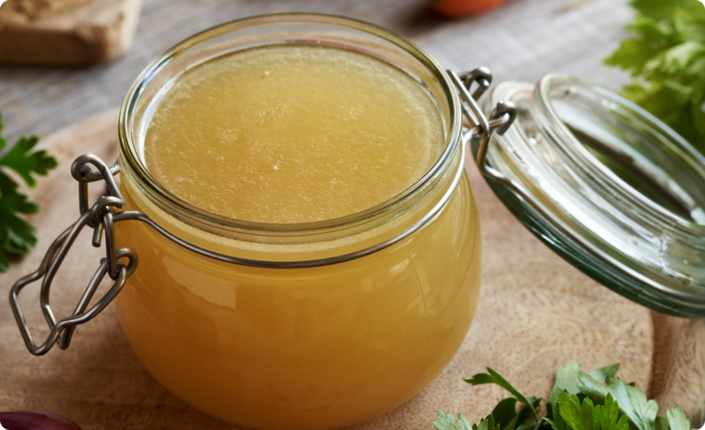 A bottle of bone broth