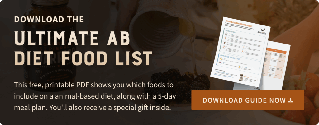 An animal-based diet food list