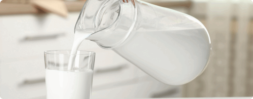 Whole foods like milk help provide nutrients to support a healthy pregnancy.