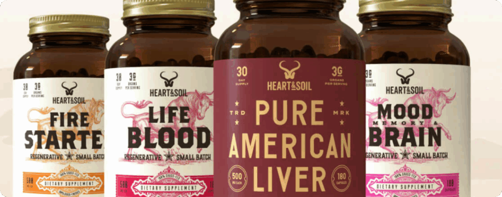 Heart & Soil's Prenatal Health Stack contains bioavailable nutrients from organs to support a healthy pregnancy.