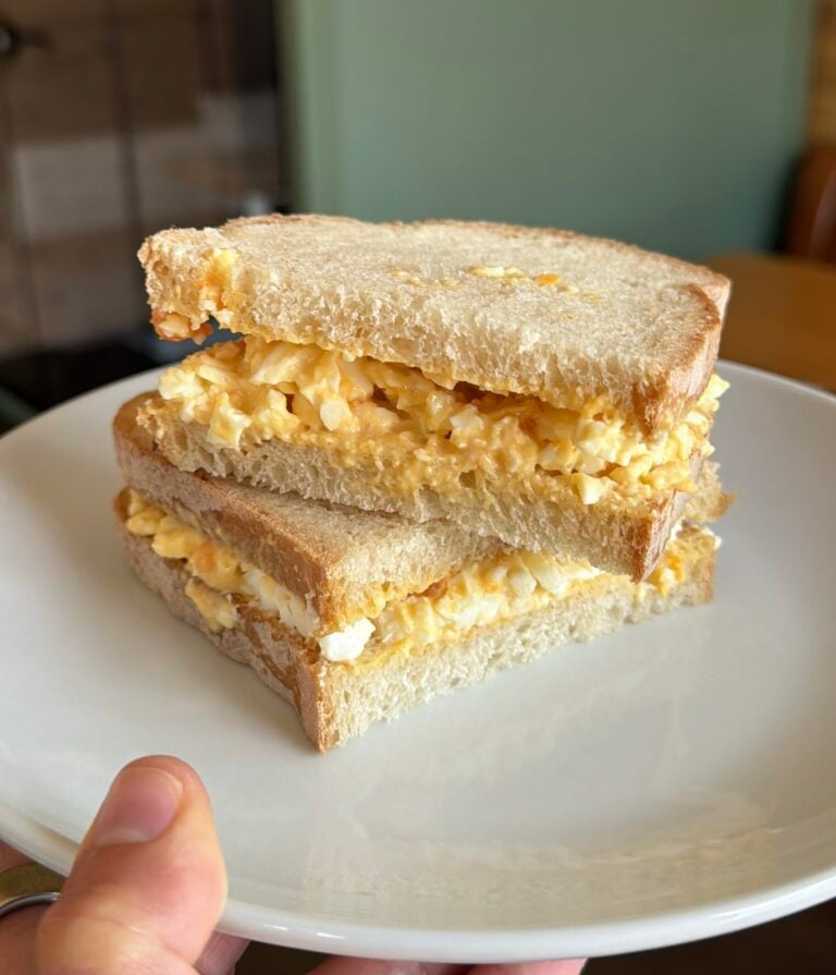 Animal-Based Egg Salad Sandwich With Homemade Avocado Mayo