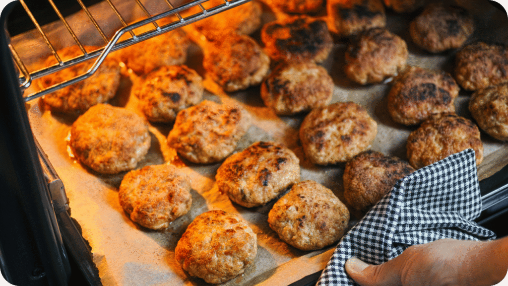 bake the BBQ meatballs in the oven