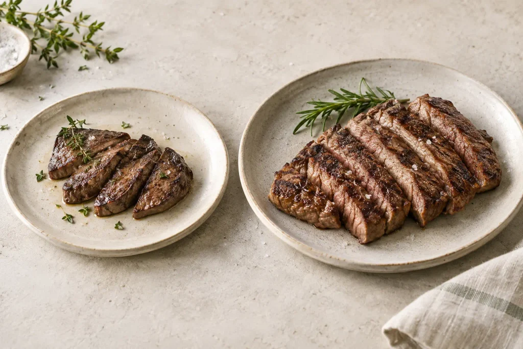 Beef liver vs. muscle meat