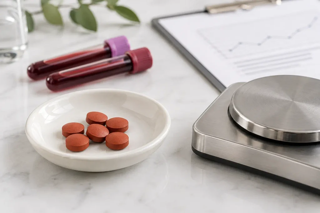 Measured conventional iron dose