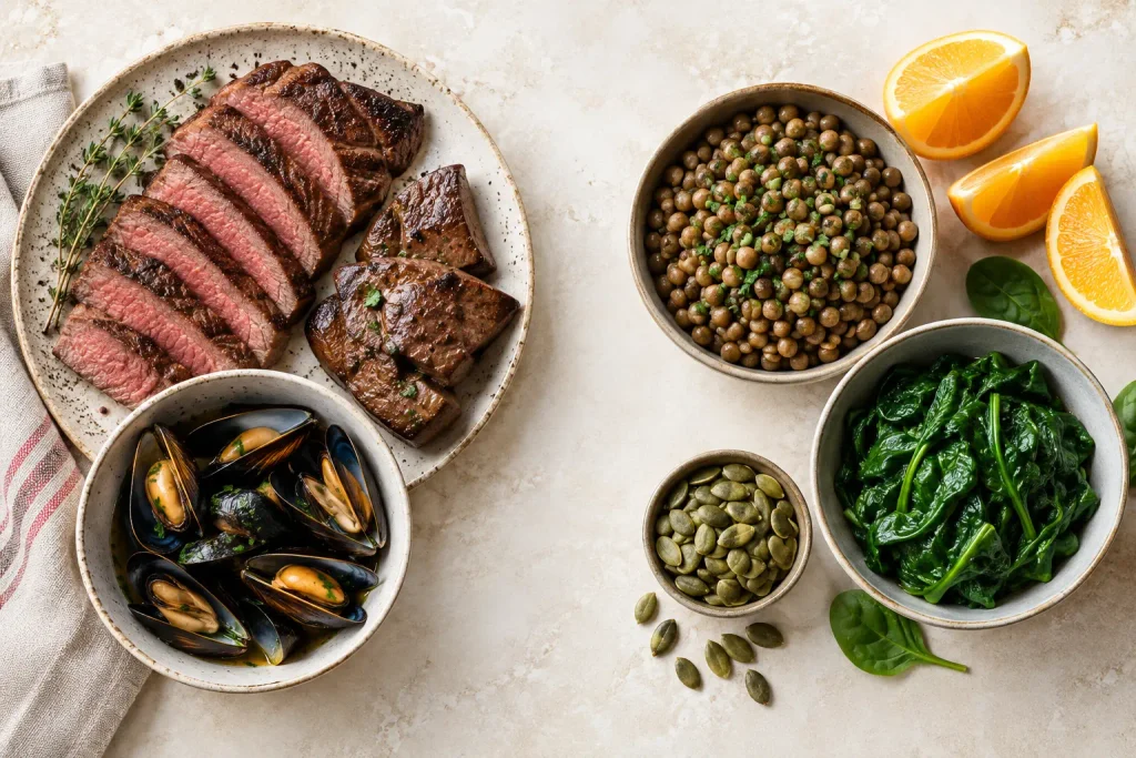 Heme vs nonheme iron foods