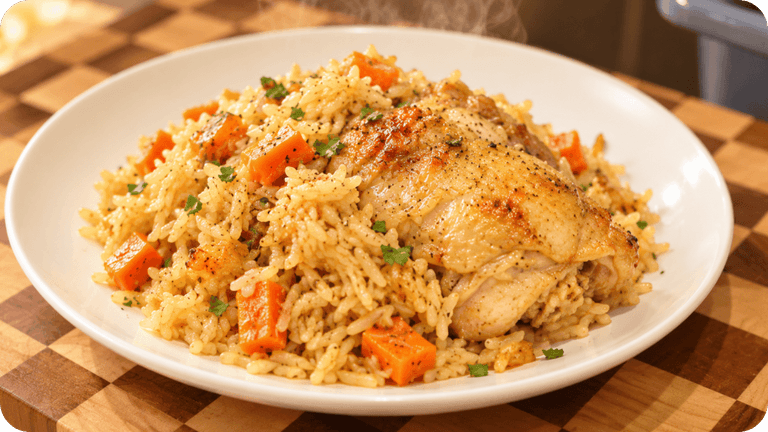 Easy 1-Pot Rice & Bone Broth Chicken Recipe