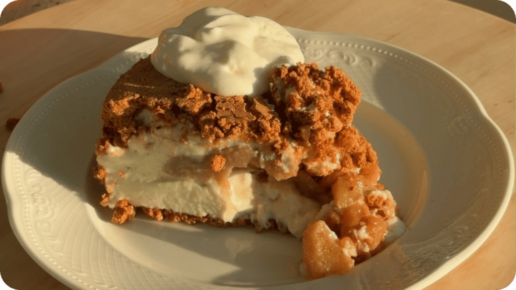 apple cinnamon protein cheesecake