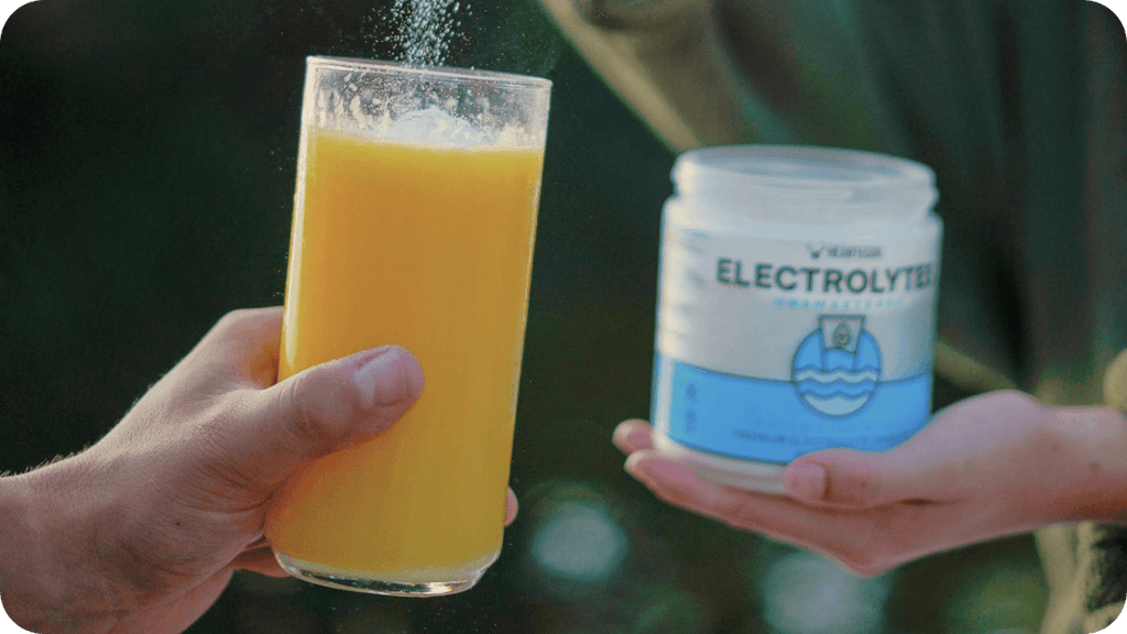 Heart & Soil electrolytes in orange juice