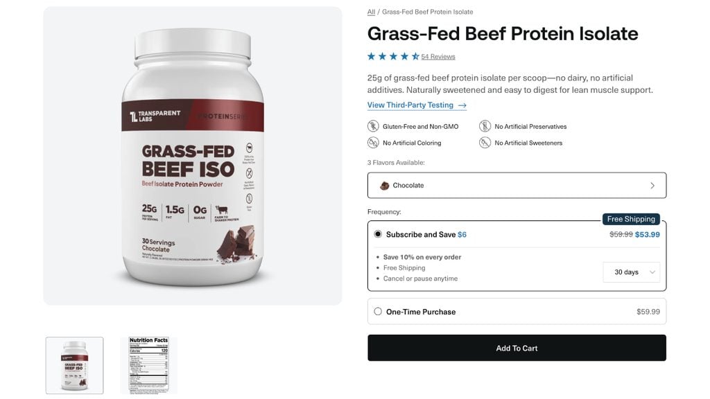 Transparent Labs Beef Protein Isolate