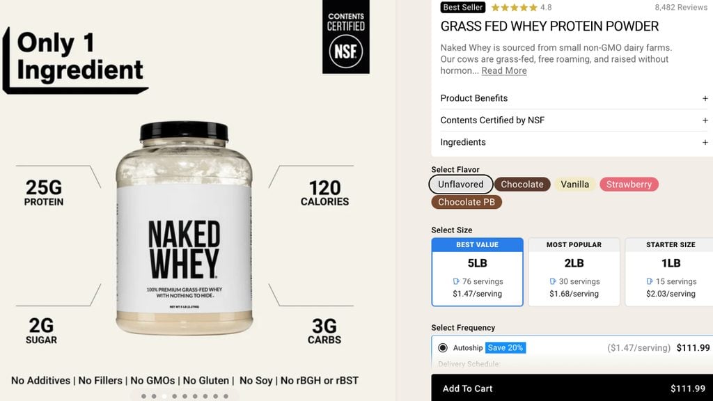 Naked Whey Unflavored
