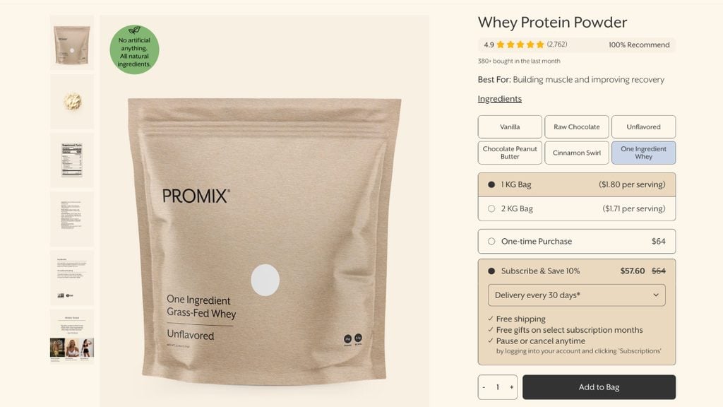 Promix One Ingredient Whey